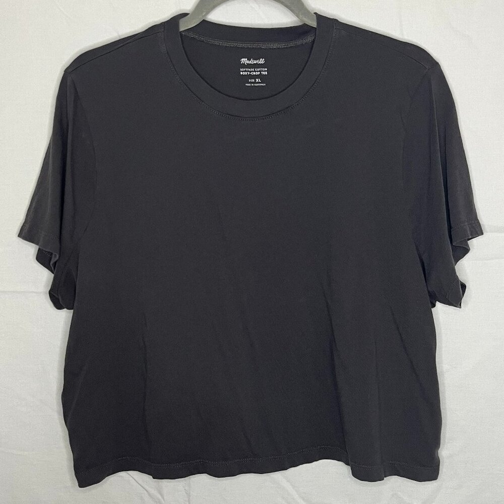 Madewell Softfade Cotton Boxy-Crop Tee size XL